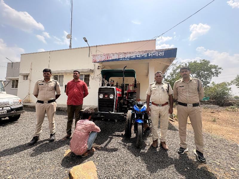 6 दिन में ट्रैक्टर बरामद, चोर गिरफ्तार: